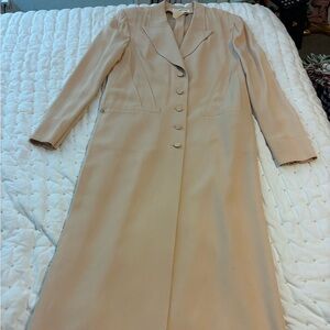 Sonia Rykiel Cream Long Blazer Jacket Coat